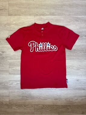 Majestic Philadelphia Phillies Cool Base Jersey Youth XL Red MLB #11